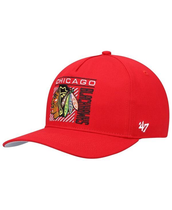 47 ブランド メンズ アクセサリー 帽子 47 Brand Mens 47 Red Chicago Blackhawks Reflex Hitch Snapback Hat Red レッド