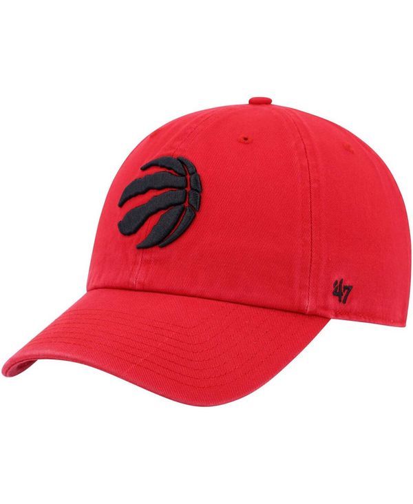 47 ブランド メンズ アクセサリー 帽子 47 Brand Mens Red Toronto Raptors Team Clean Up Adjustable Hat Red レッド