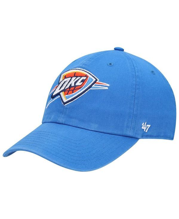 47 ブランド メンズ アクセサリー 帽子 47 Brand Mens Blue Oklahoma City Thunder Team Clean Up Adjustable Hat Blue ブルー