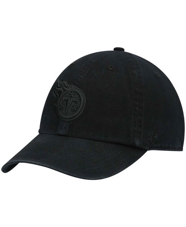 47 ブランド メンズ アクセサリー 帽子 47 Brand Mens Black Tennessee Titans Team Tonal Clean Up Adjustable Hat Black ブラック