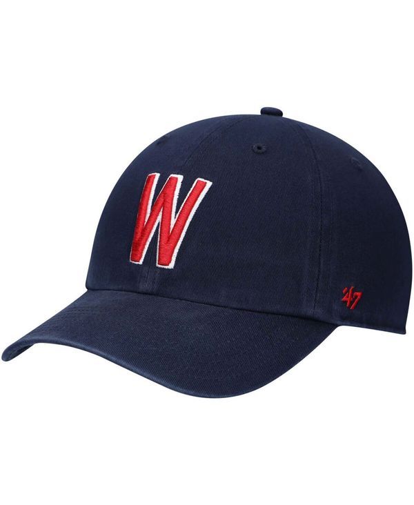47 ブランド メンズ アクセサリー 帽子 ロゴ 47 Brand Mens Navy Washington Senators 1961 Logo Cooperstown Collection Clean Up Adjustable Hat Navy ネイビー