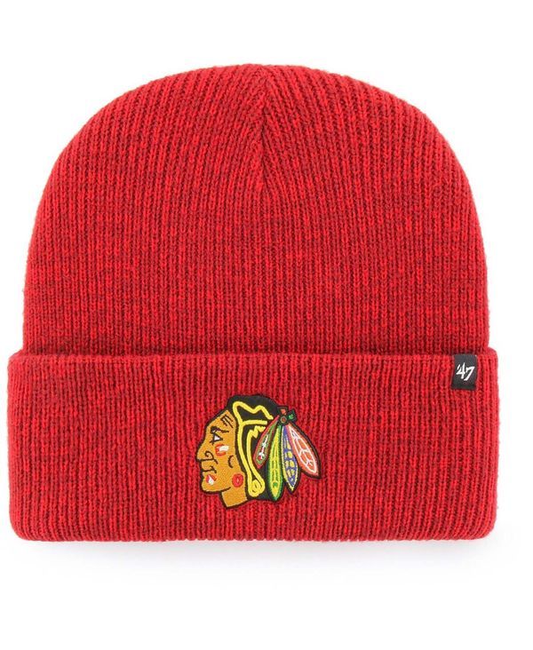 47 ブランド メンズ アクセサリー 帽子 ニット 47 Brand Mens Red Chicago Blackhawks Brain Freeze Cuffed Knit Hat Red レッド