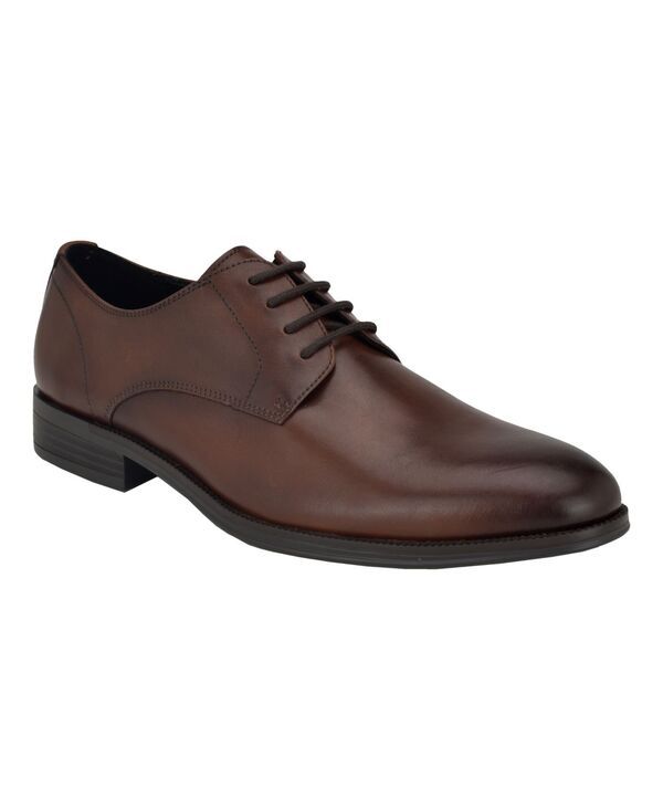 カルバンクライン メンズ シューズ スリッポン・ローファー オックスフォード レース Calvin Klein Mens Jack Lace Up Dress Oxford Cognac Leather