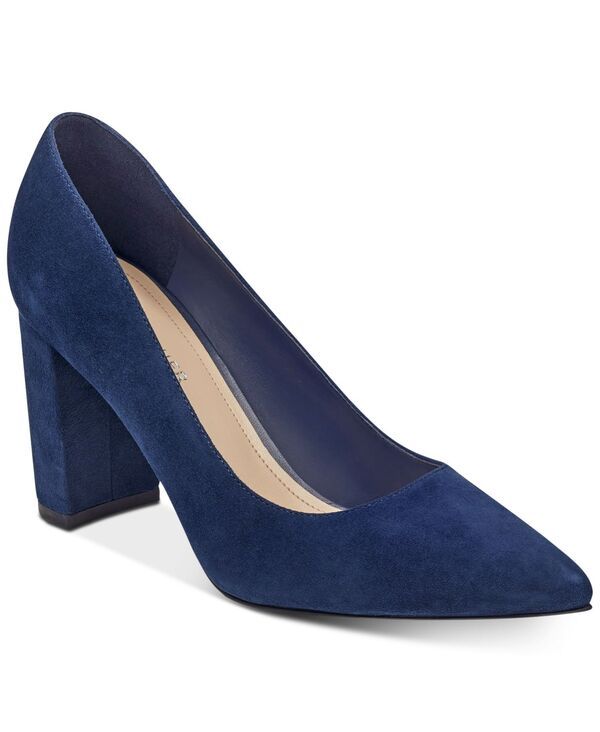 マークフィッシャー レディース シューズ パンプス ヒール Marc Fisher Womens Viviene High Block Heel Pumps Deep Baltic Blue Suede ブルー