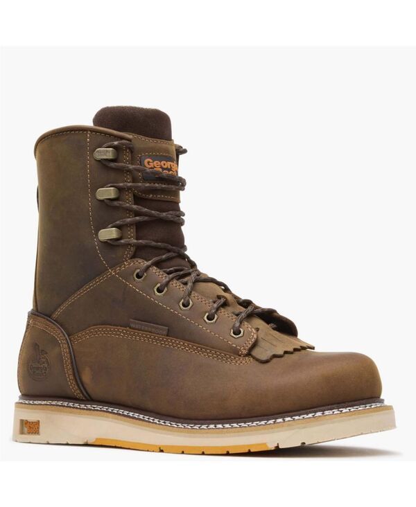 ジョージブーツ メンズ シューズ ブーツ・レインブーツ GEORGIA BOOT AMP LT Wedge Waterproof Work Boot Brown ブラウン