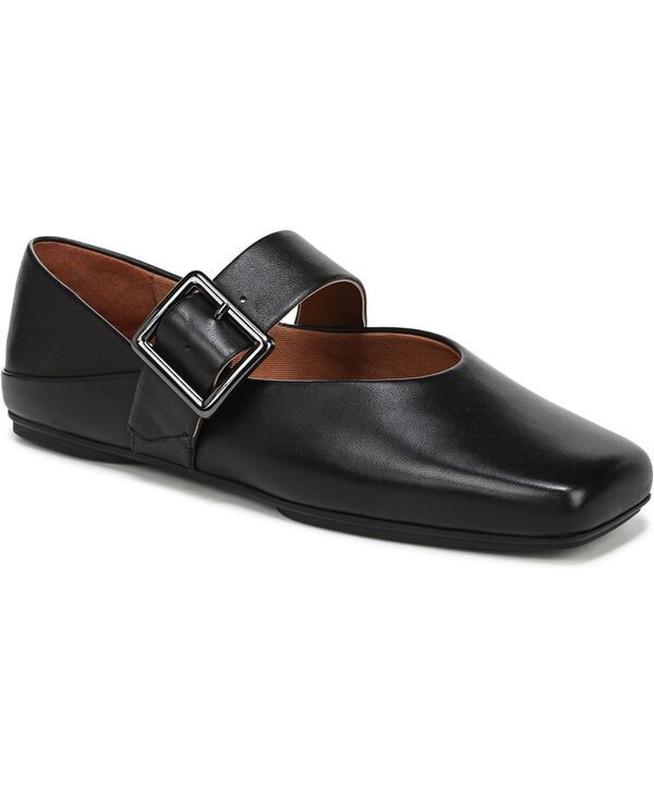 フランコサルト レディース シューズ パンプス Franco Sarto Womens Oakes Square Toe Ballerina Flats Black Leather ブラック
