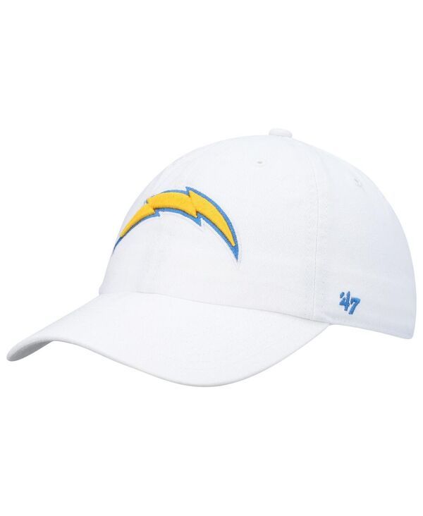 47 ブランド メンズ アクセサリー 帽子 47 Brand Mens White Los Angeles Chargers Clean Up Adjustable Hat White ホワイト