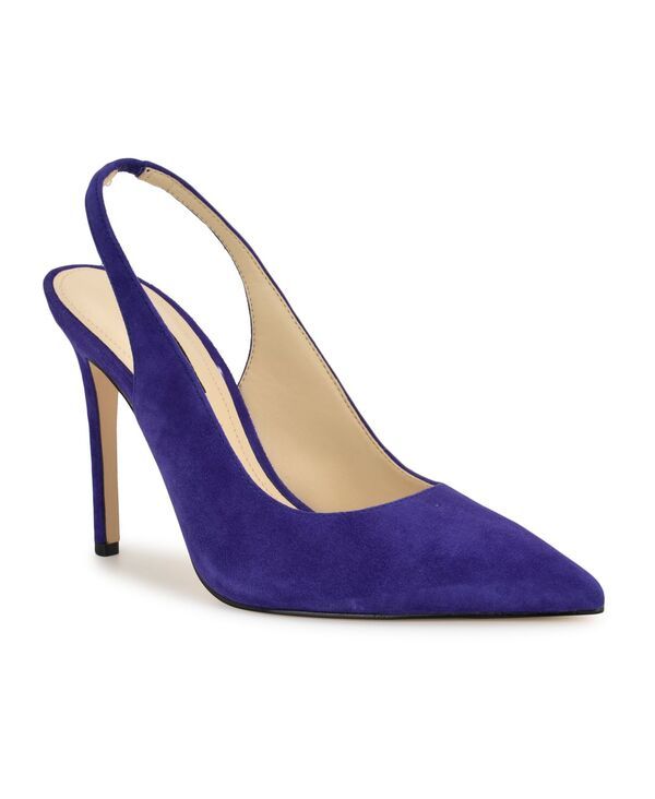 ナインウェスト レディース シューズ パンプス Nine West Womens Feather Slingback Stiletto Pumps Dark Cobalt Suede コバルト
