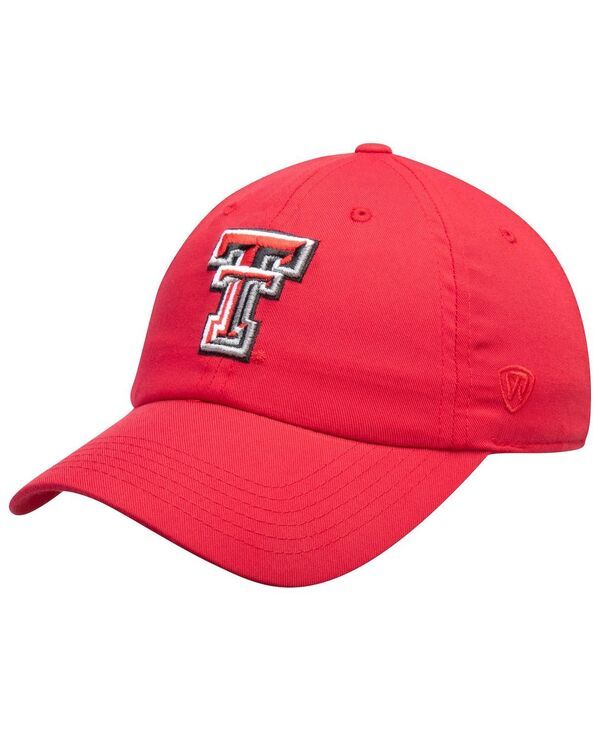 トップオブザワールド メンズ アクセサリー 帽子 ロゴ Top of the World Mens Red Texas Tech Red Raiders Primary Logo Staple Adjustable Hat Red レッド