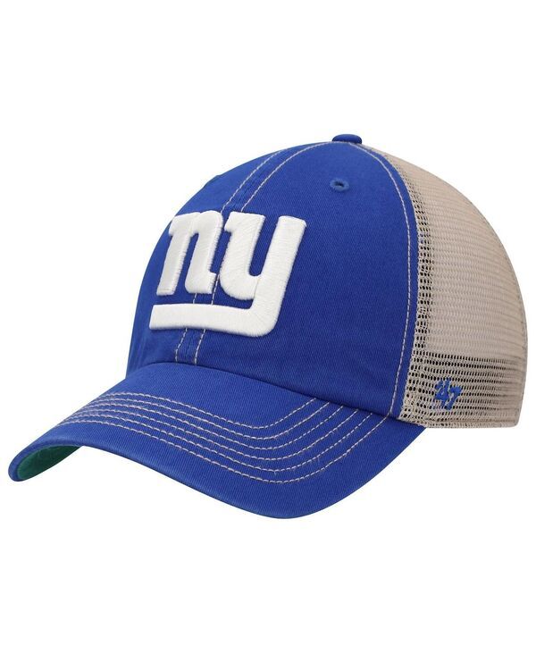 47 ブランド メンズ アクセサリー 帽子 47 Brand Mens 47 RoyalNatural New York Giants Trawler Trucker Clean Up Snapback Hat Royal Natural