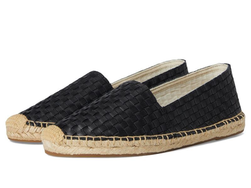 ソルドス レディース シューズ サンダル レザー Soludos Woven Leather Original Espadrille Noche Black ブラック