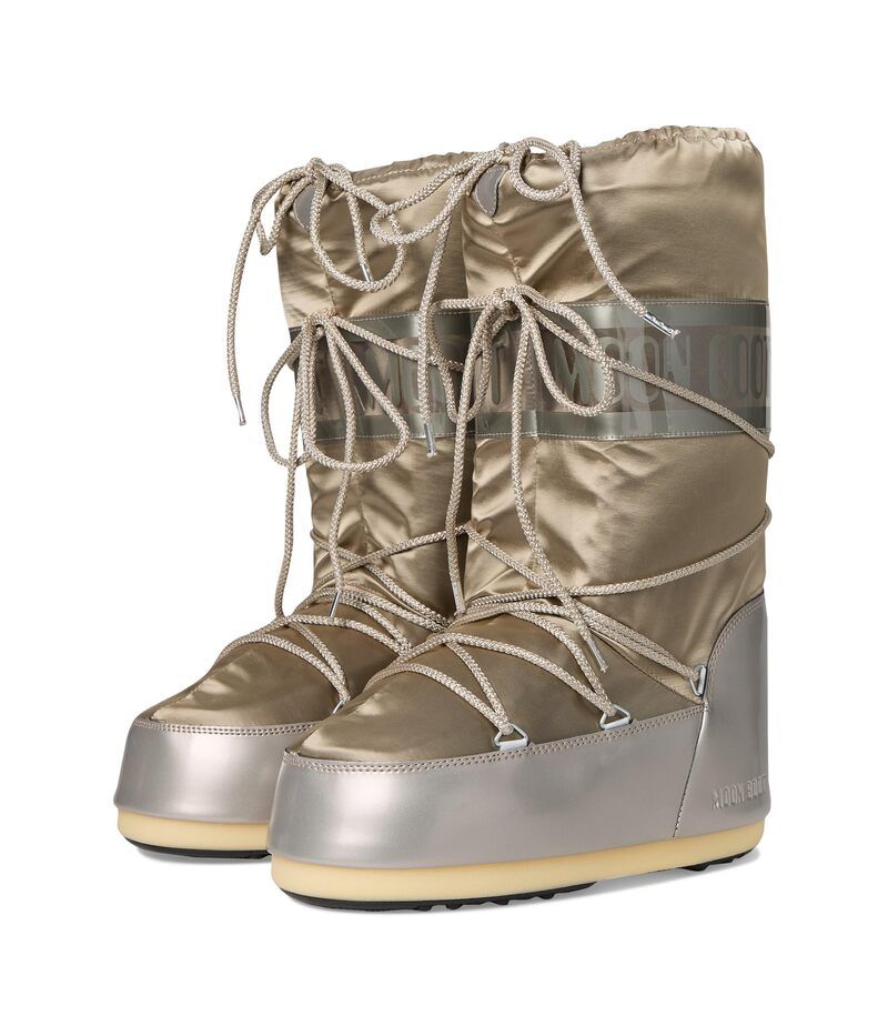 ムーンブーツ レディース シューズ ブーツ・レインブーツ MOON BOOT Icon Glance Platinum