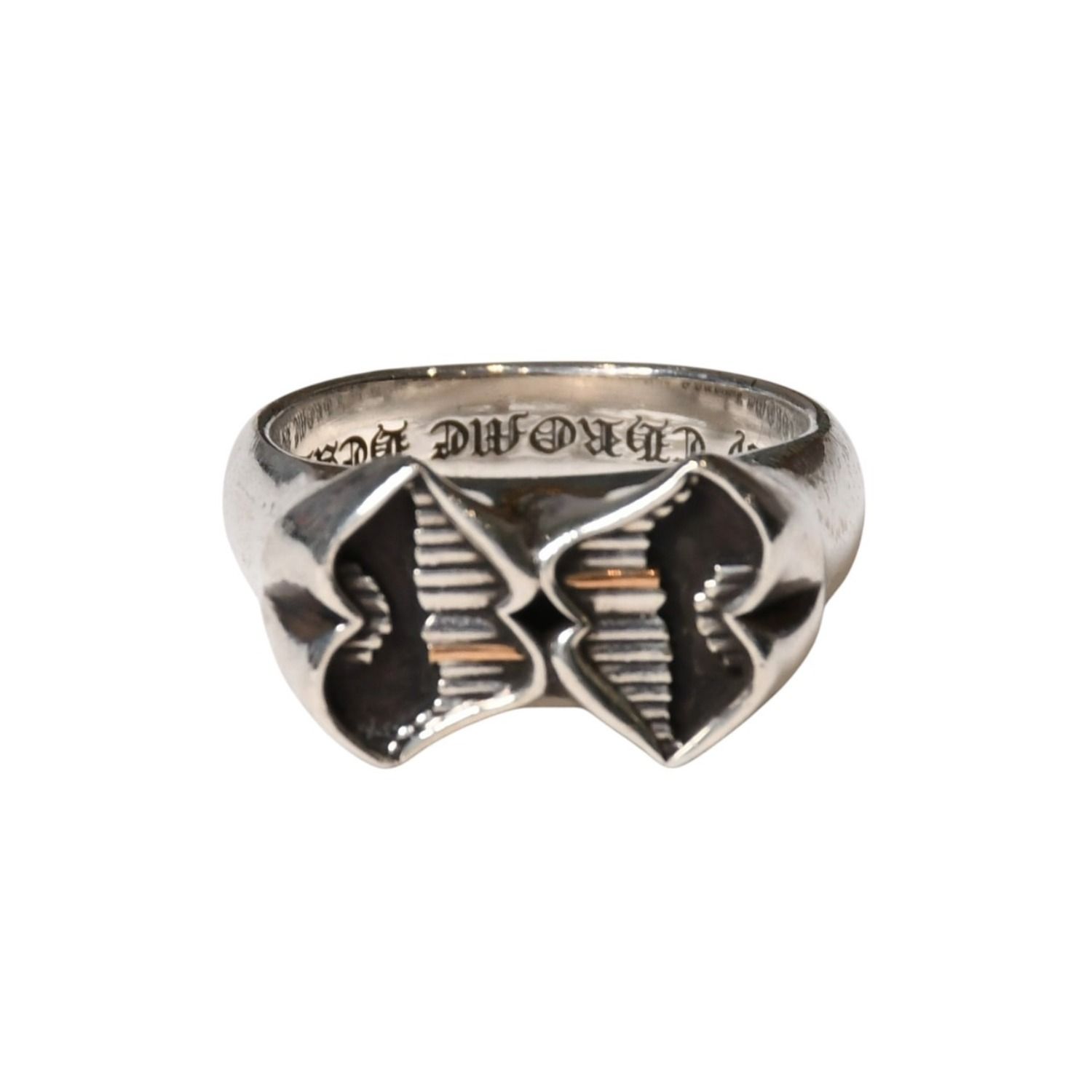 CHROME HEARTS クロムハーツ DBL CHOMPER ダブルチョンパー リング 指輪 重量約20.19g サイズ24号シルバー925 MATTY BOY 美品 中古 4a003603