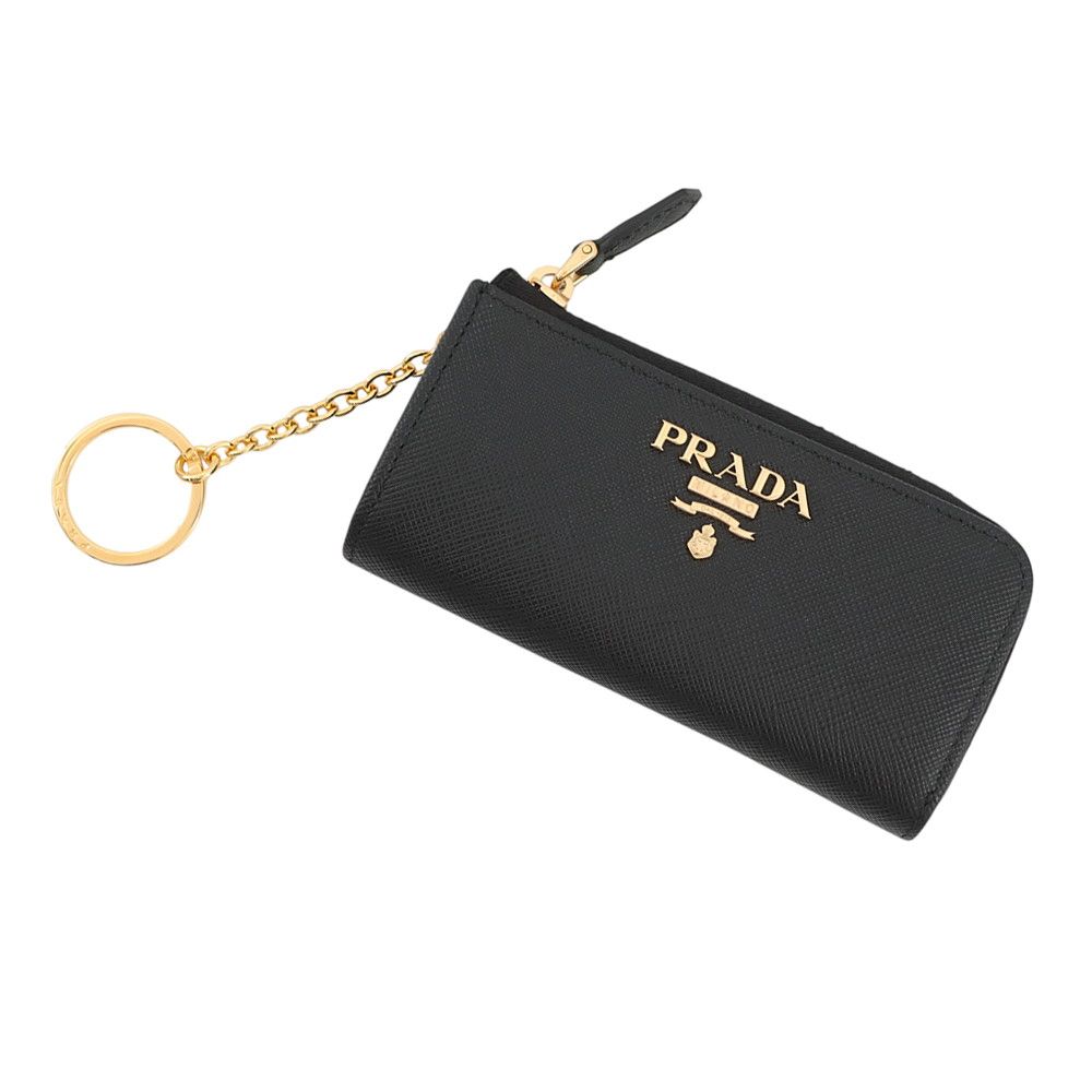 プラダ キーケース ロゴ L字ファスナー サフィアーノレザー 1PP026 PRADA 黒 40,170円