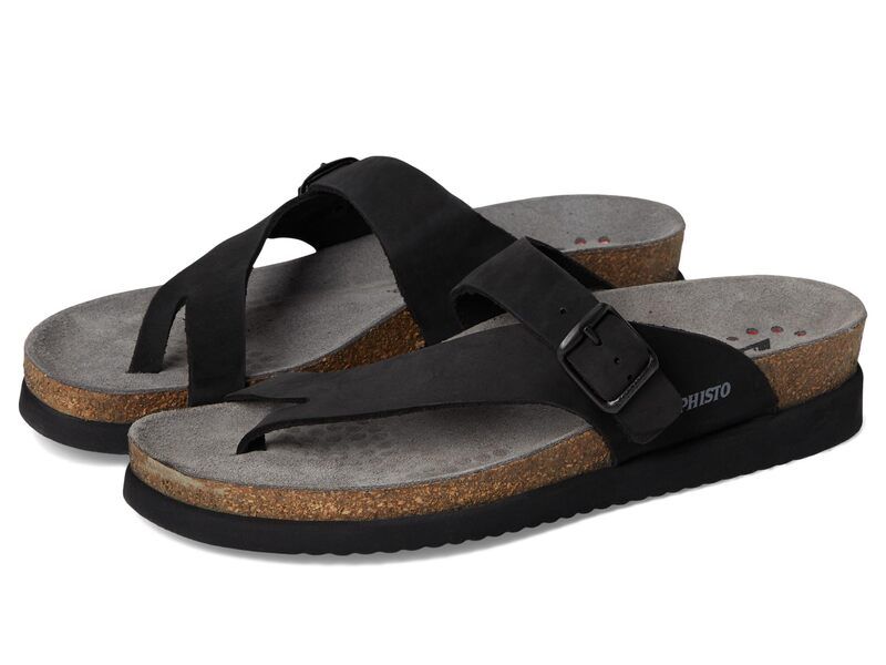 メフィスト レディース シューズ サンダル Mephisto Helen Black Nubuck ブラック