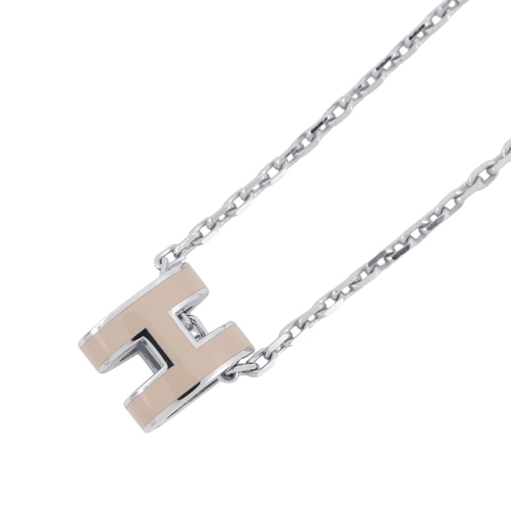 エルメス ネックレス ミニ・ポップアッシュ マロングラセ/シルバー金具 HERMES アクセサリー