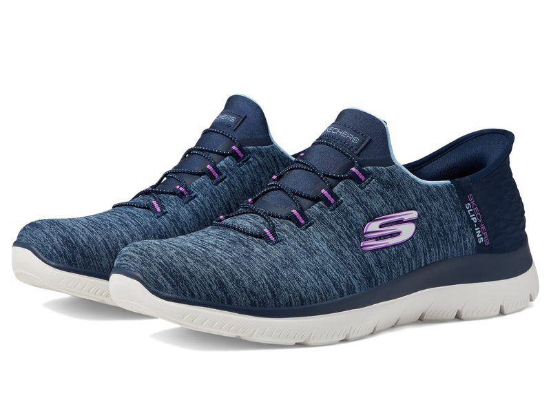 スケッチャーズ レディース シューズ スニーカー SKECHERS Summits Slip Ins Navy Purple ネイビー