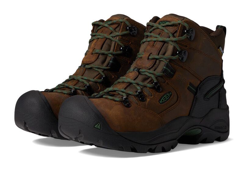 キーン メンズ シューズ ブーツ・レインブーツ KEEN Utility Pittsburgh Energy 6 Waterproof Comp Toe Cascade BrownG ブラウン