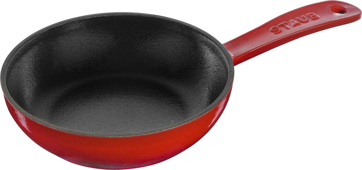 【新品】staub ストウブ 「 スキレット チェリー 16cm 」 フライパン ホーロー 鋳物 鉄 IH対応 【日本正規販売品】 Skillet 40501-146 058507e3