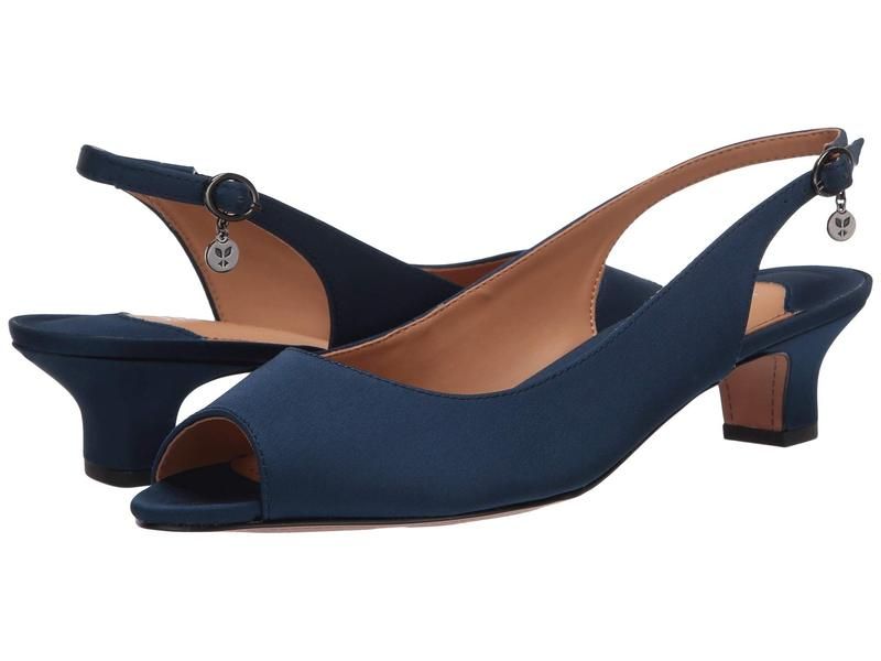 ジェイレニー レディース シューズ ヒール J Renee Jenvey Navy Satin ネイビー