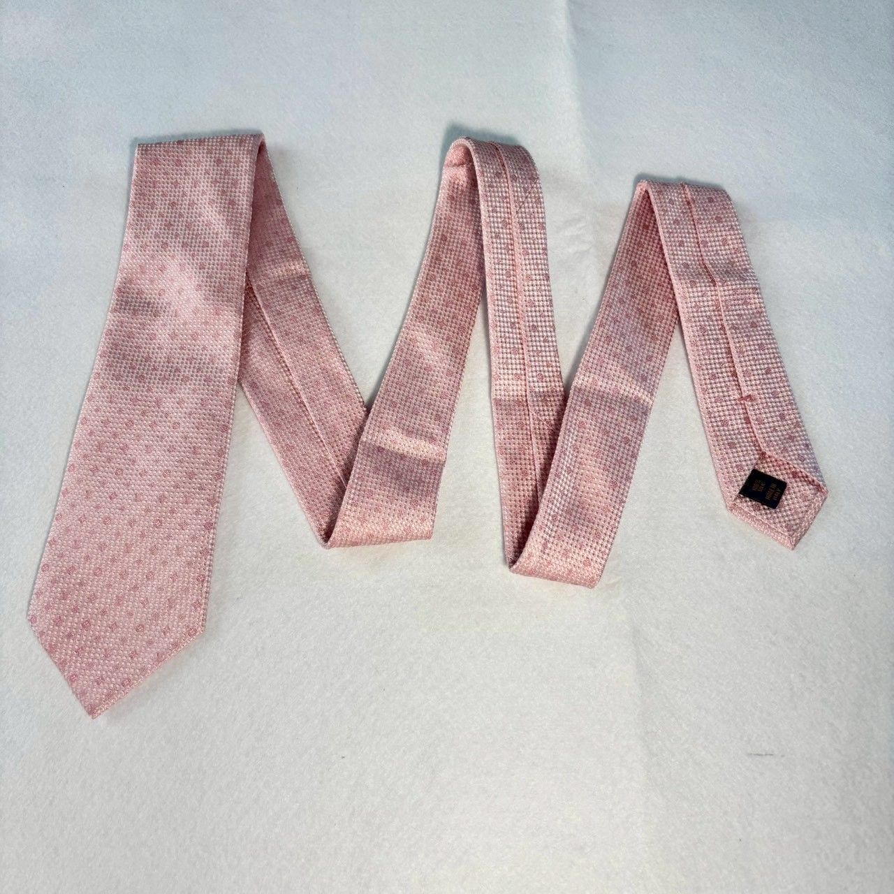 LOUIS VUITTON ルイヴィトン LV マイクロモノグラム ネクタイ ピンク 総柄