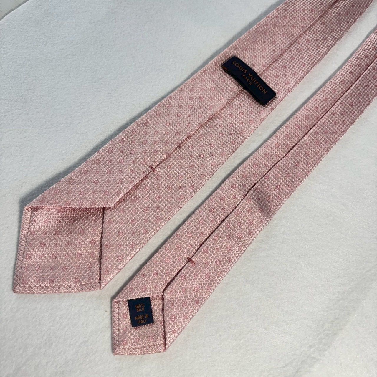 LOUIS VUITTON ルイヴィトン LV マイクロモノグラム ネクタイ ピンク 総柄