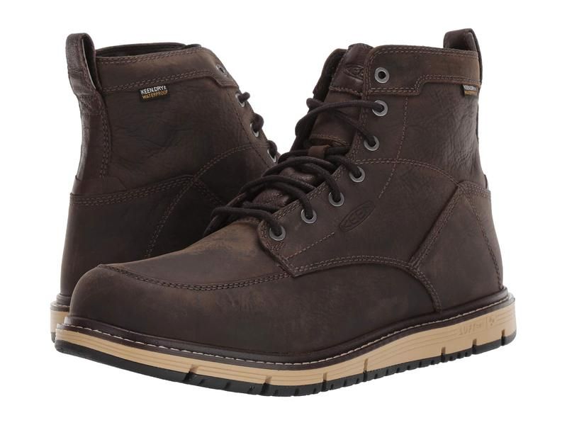 キーン メンズ シューズ ブーツ・レインブーツ KEEN Utility 6 San Jose Waterproof Soft Toe Cascade Brown ブラウン