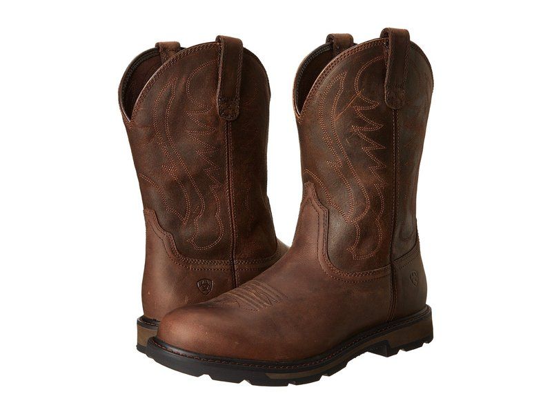 アリアト メンズ シューズ ブーツ・レインブーツ Ariat Groundbreaker PullOn Brown ブラウン