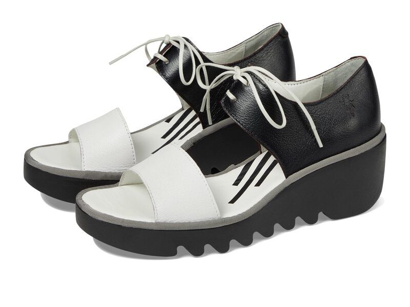 フライロンドン レディース シューズ ヒール FLY LONDON BILU465FLY WhiteBlack Mousse ホワイト