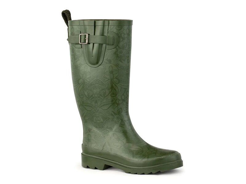 サックルーツ レディース シューズ ブーツ・レインブーツ Sakroots Rhythm Rain Boot Dark Green グリーン