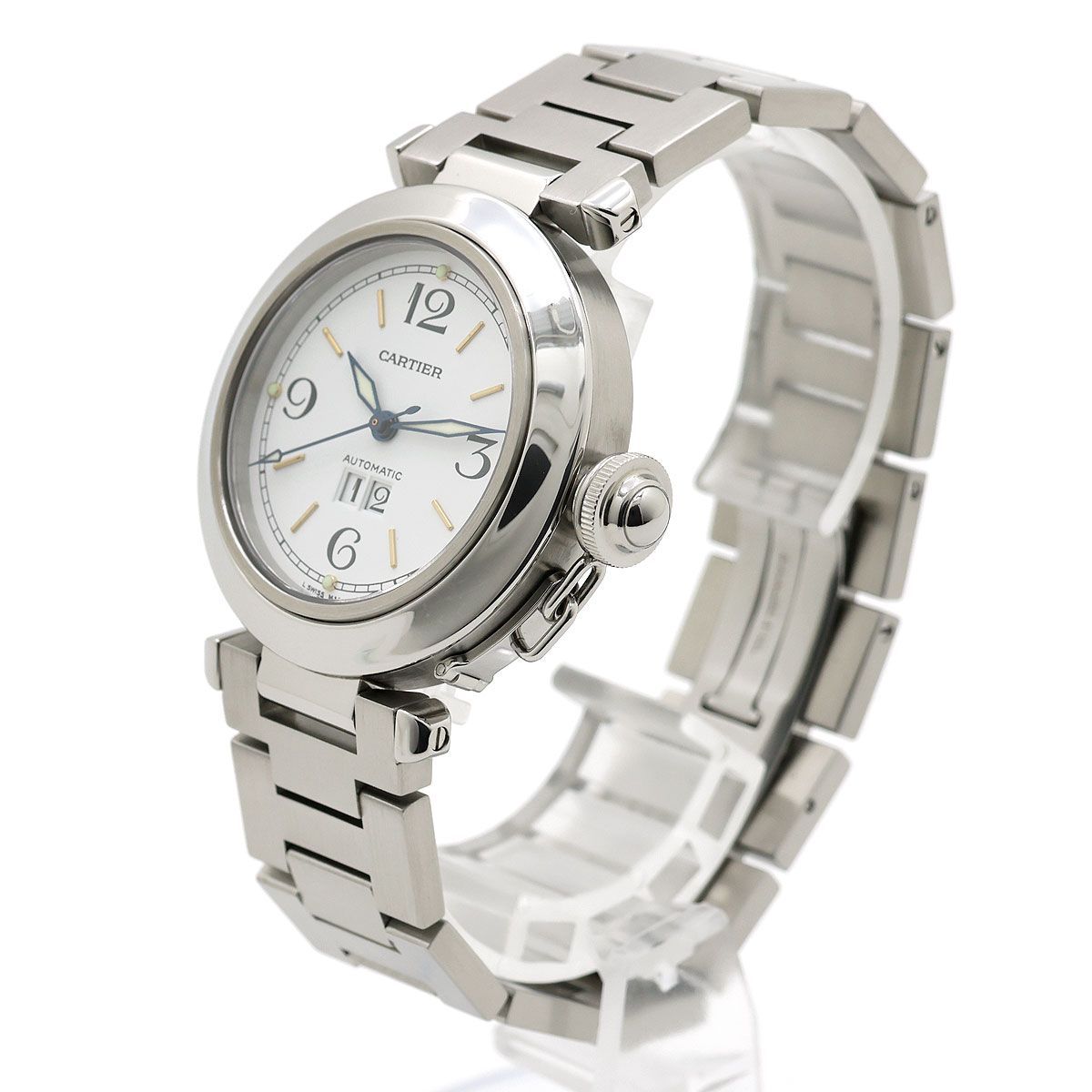 専用◇カルティエパシャCビックデイトCARTIER W31044W7自動巻き美品 美品 】CARTIER カルティエ パシャC ビッグデイト W31044M7 35mm