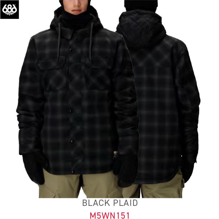 Lサイズのみ スノーウェア ジャケット メンズ 25-26 686 Woodland Insulated Jacket スノーボード スキー スノボ BLPD