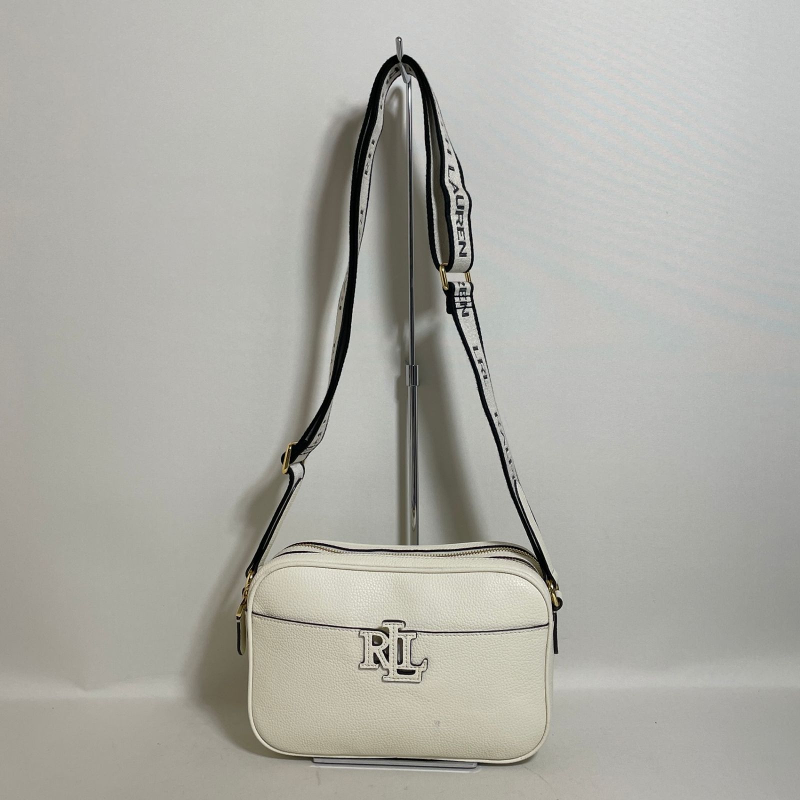 2605-279｜美品｜ローレンラルフローレン ショルダーバッグ ホワイト