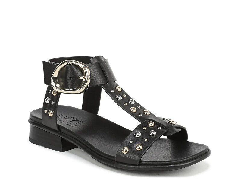 ナチュライザー レディース シューズ サンダル Naturalizer Brandy Stud Sandal Black Leather ブラック