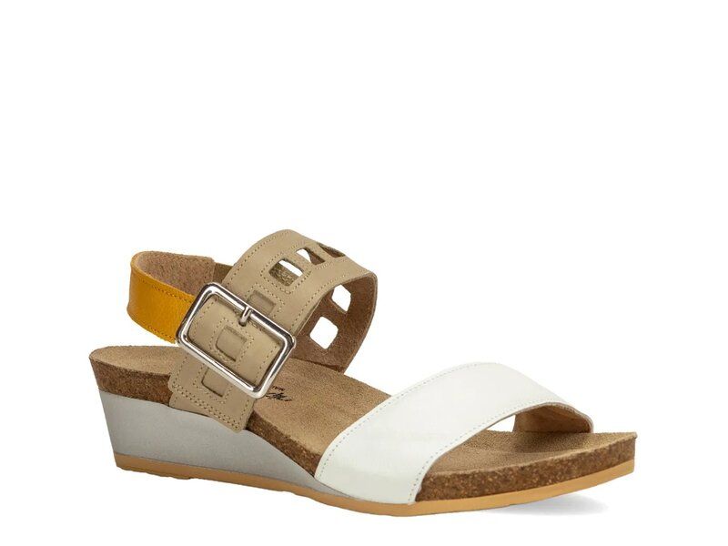 ナオト レディース シューズ サンダル Naot Dynasty Wedge Sandal WhiteBeige Leather ホワイト