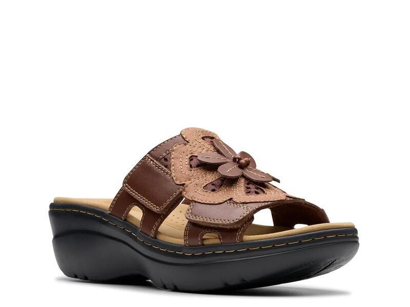 クラークス レディース シューズ サンダル Clarks Merliah Belle Wedge Sandal Brown Multicolor ブラウン