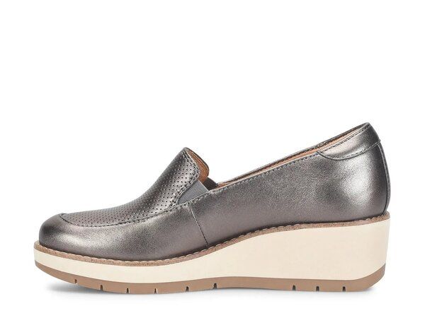 コンフォーティバ レディース シューズ スリッポン・ローファー Comfortiva Fabiana Wedge SlipOn Dark Pewter ピューター