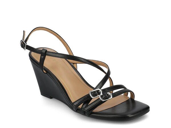 ジャーニー レディース シューズ サンダル Journee Clinne Wedge Sandal Black ブラック