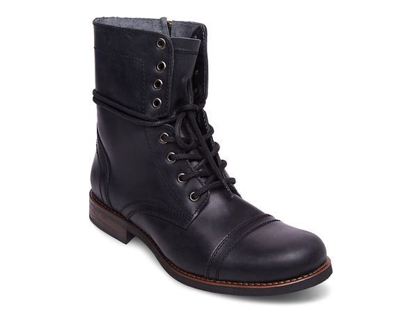 スティーブ マデン メンズ シューズ ブーツ・レインブーツ Steve Madden TroopahC Boot Black Leather ブラック