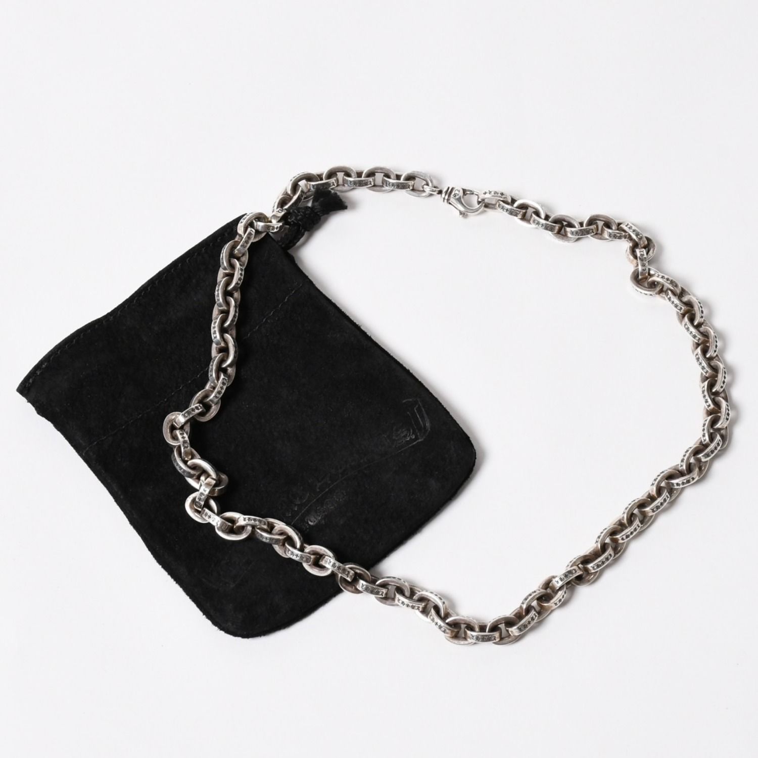 CHROME HEARTS クロムハーツ LARGE PAPER CHN 20インチ ラージペーパーチェーン ブレスレット 重量97.95g 全長約51.5cm 美品 中古 4003436