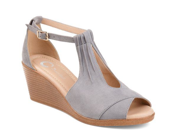 ジュルネ コレクション レディース シューズ サンダル Journee Collection Kedzie Wedge Sandal Grey グレー