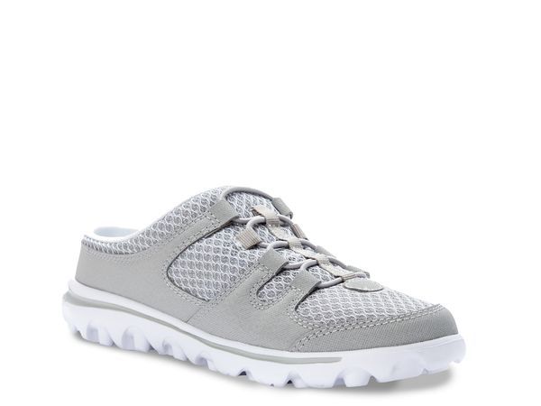 プロペット レディース シューズ サンダル Propet TravelActiv Slide Clog LIght Grey グレー