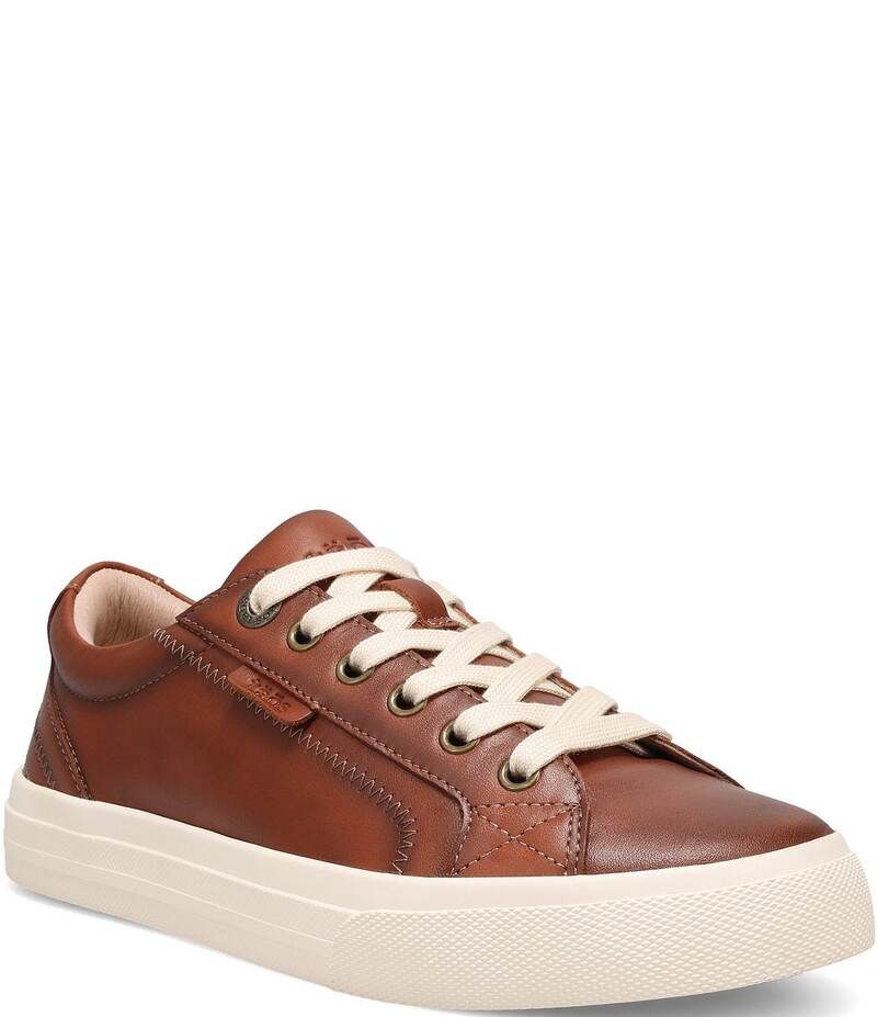 タオスフットウェア レディース シューズ スニーカー プラットフォーム レザー Taos Footwear Plim Soul Lux Leather Platform Sneakers Cognac