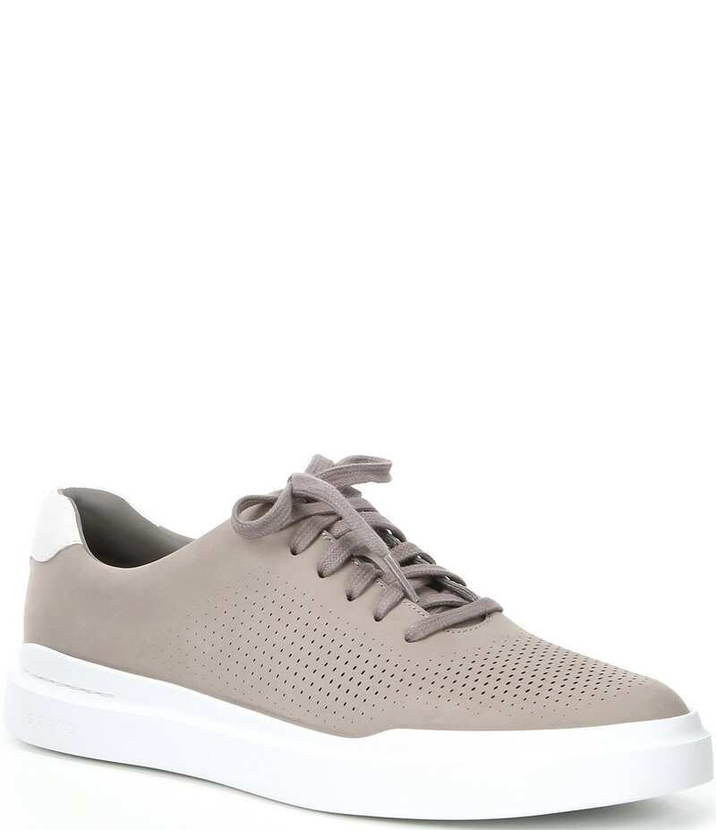 コールハーン メンズ シューズ ドレスシューズ スニーカー スエード Cole Haan Mens Rally Suede Laser Cut Sneakers IronstoneOptic White ホワイト