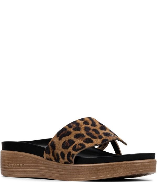 ドナルドプリネール レディース シューズ サンダル プリント スエード Donald Pliner Fifi Leopard Print Suede Wedge Sandals Leopard アニマル