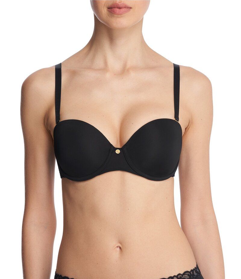 ナトリ レディース アンダーウェア ブラジャー ストラップレス Natori Pure Luxe Convertible Strapless Contour Underwire Bra Black ブラック