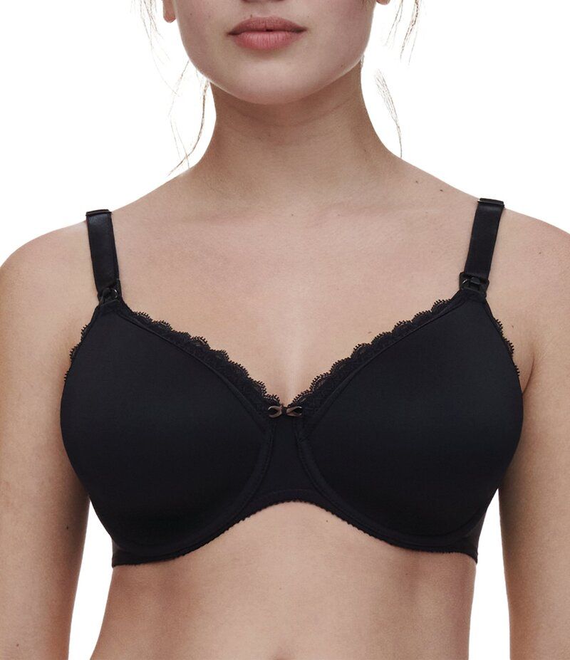 シャントル レディース アンダーウェア ブラジャー Chantelle Underwire Spacer FullBusted Contour UBack Nursing Bra Black ブラック