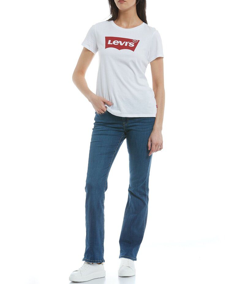 リーバイス レディース ボトムス デニムパンツ ブーツカット デニム ブーツ ジーンズ LevisR Classic Bootcut Mid Rise Stretch Denim Jeans Lapis Awe デニム