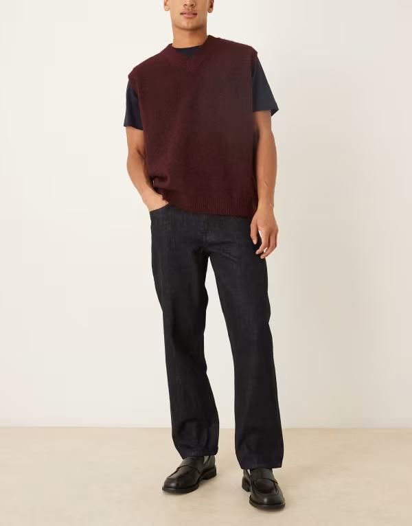 エイソス メンズ ボトムス デニムパンツ ジーンズ ASOS DESIGN premium selvage straight jeans indigo INDIGO SELVAGE インディゴ