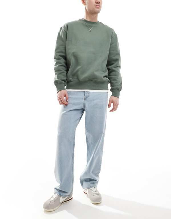 ジャック アンド ジョーンズ メンズ ボトムス デニムパンツ ジーンズ Jack Jones Alex baggy rigid jeans in light blue wash Blue Denim デニム